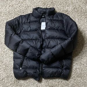NYLON ZIP-UP PUFFER JACKET